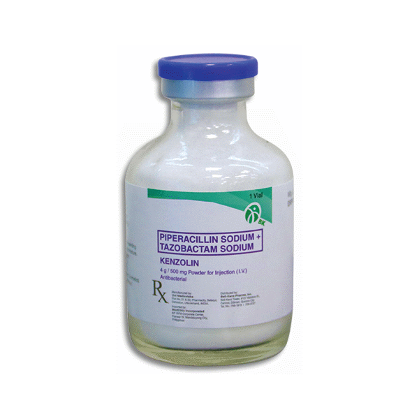 KENZOLIN Piperacillin Sodium / Tazobactam Sodium 4g / 500mg Powder for